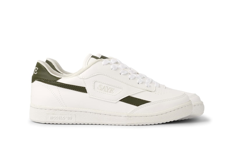 SAYE Modelo 89 Polar Cactus Sustainable Sneakers Vegan Offwhite Release Date Lateral