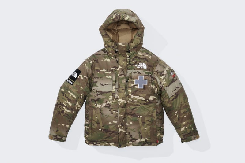 north face supreme camo jacket