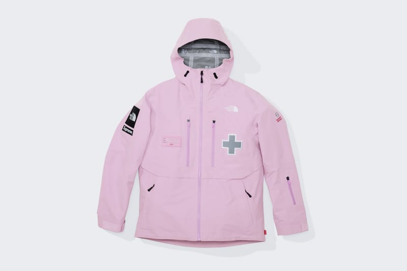 north face supreme pink