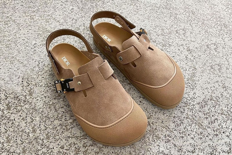 Dior Birkenstock Tokio Mule Fossil Brown Footwear Shoes Collaboration