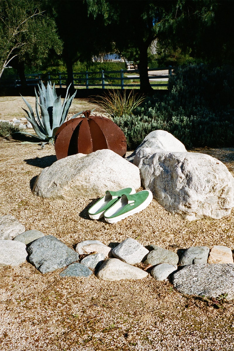 vault by vans museum of peace and quiet mopq footwear collaboration HBXWM Authentic LX Mule release date Green Slip-on Heel