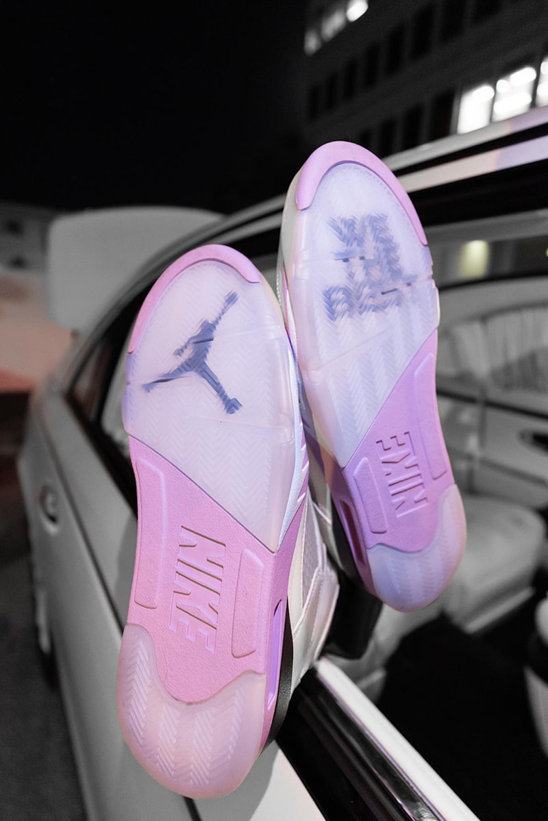 DJ Khaled Nike Air Jordan 5 We The Best Collection Collaboration Sneakers Pastel Blue Purple White Cream Orange Coral
