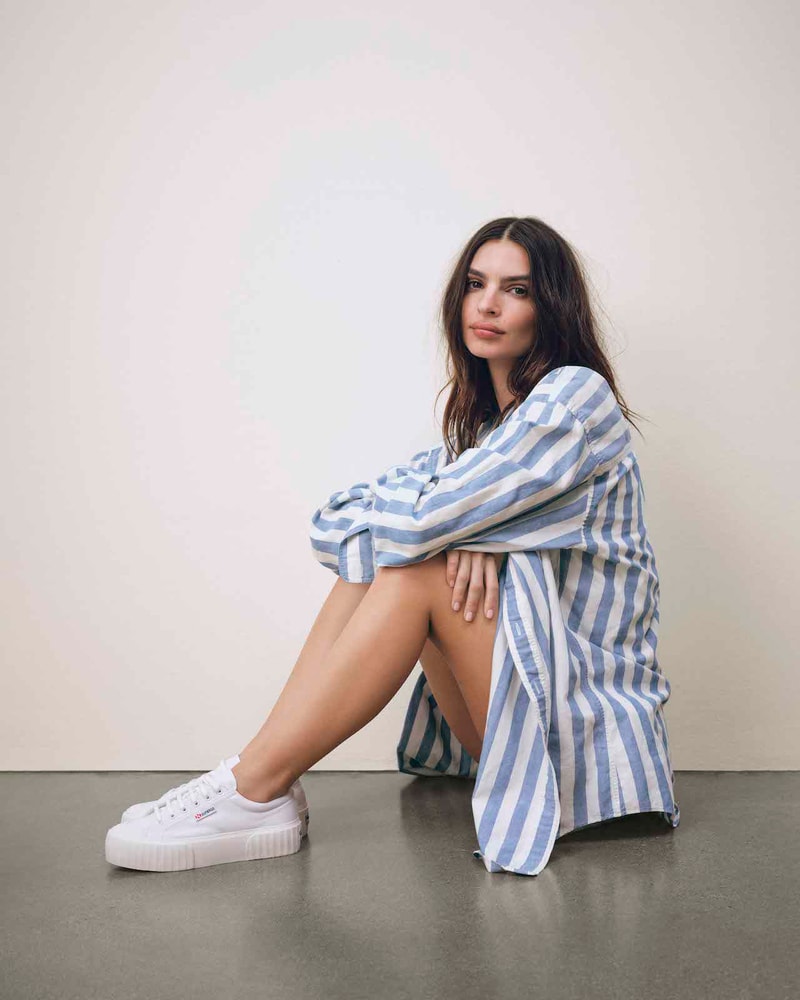 emily ratajkowski superga sneakers campaign 
