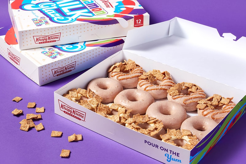 Krispy Kreme Cinnamon Toast Crunch Cereal Milk Glazed Donuts