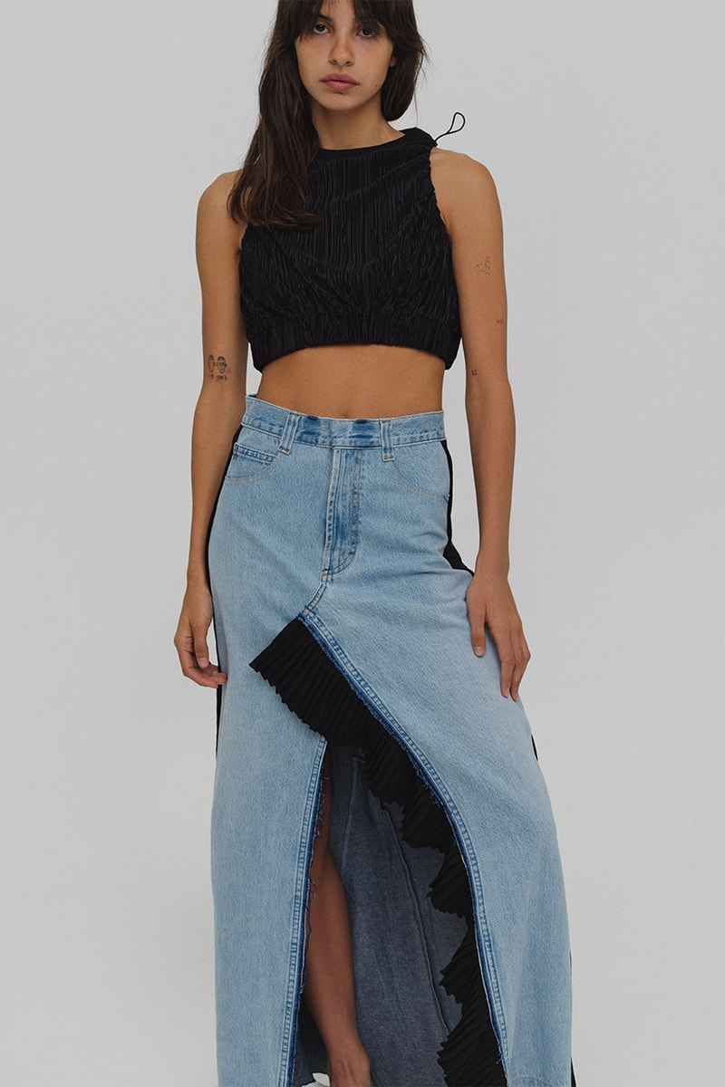 ksenia schnaider ukrainian independent fashion brand denim jackets shirts dresses lookbook