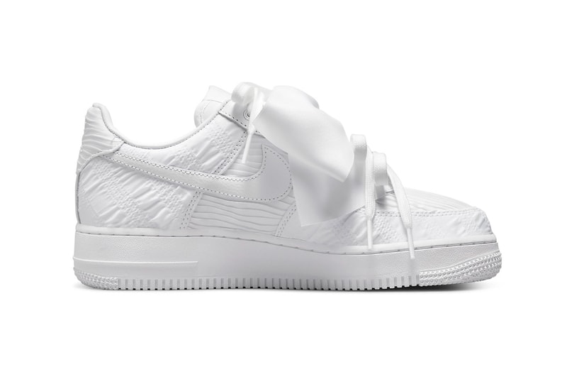 Nike Womens Air Force 1 Low Bow White Sneakers Footwear Kicks Shoes