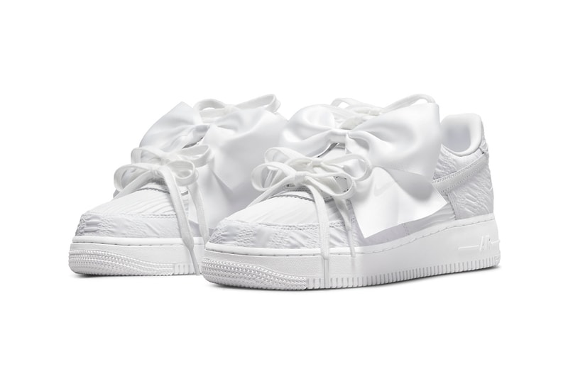 Nike Womens Air Force 1 Low Bow White Sneakers Footwear Kicks Shoes