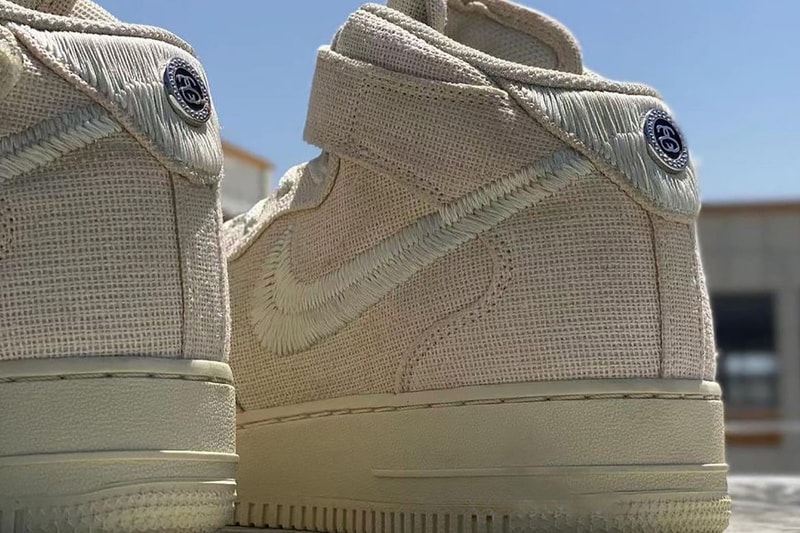 Stussy Nike Air Force 1 Mid Fossil Collaboration Sneakers Footwear Shoes Kicks