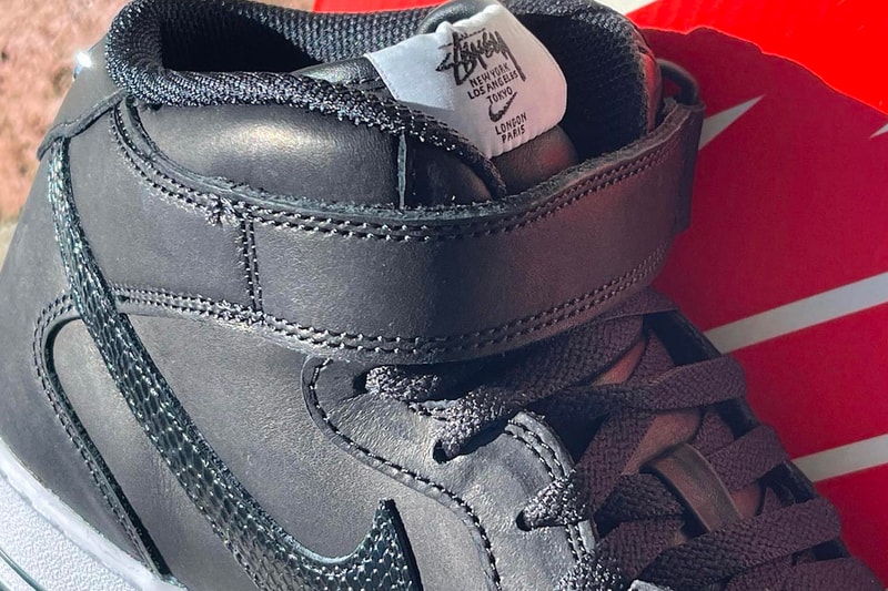Stussy Nike Air Force 1 07 Mid SP Black Sneakers Footwear Kicks Shoes