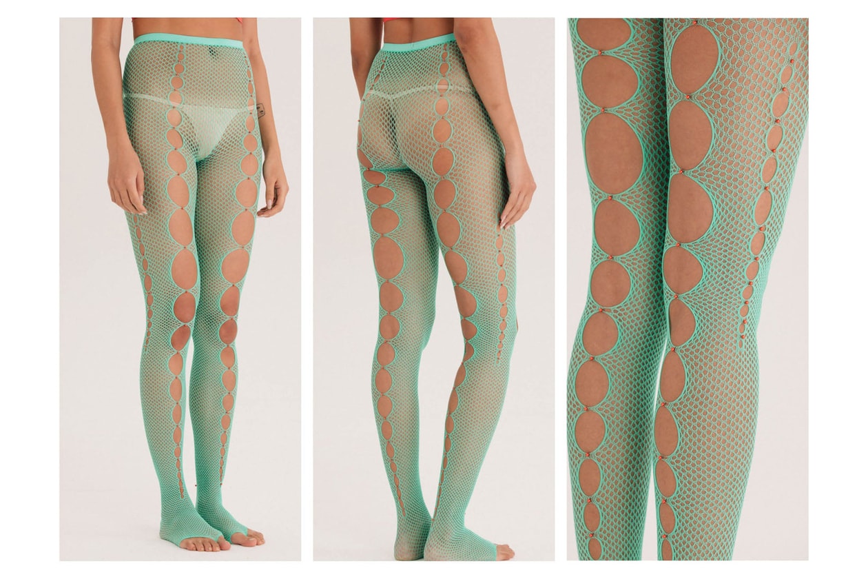 Colorful Tights Graphic Printed Stockings Leggings Trend 2000s Y2K Style Versace Blumarine Dua Lipa 