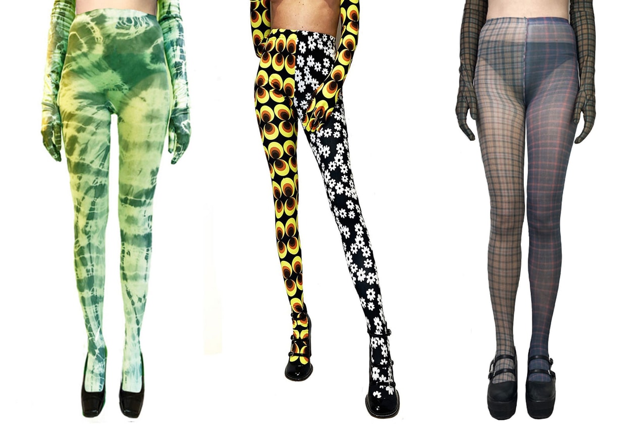 Colorful Tights Graphic Printed Stockings Leggings Trend 2000s Y2K Style Versace Blumarine Dua Lipa 