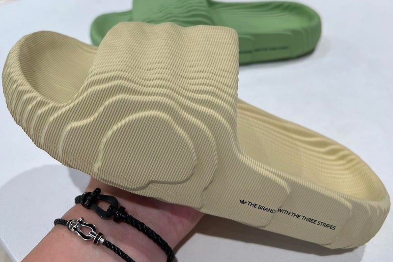adidas Adilette 22 Slides Cream Matcha Green