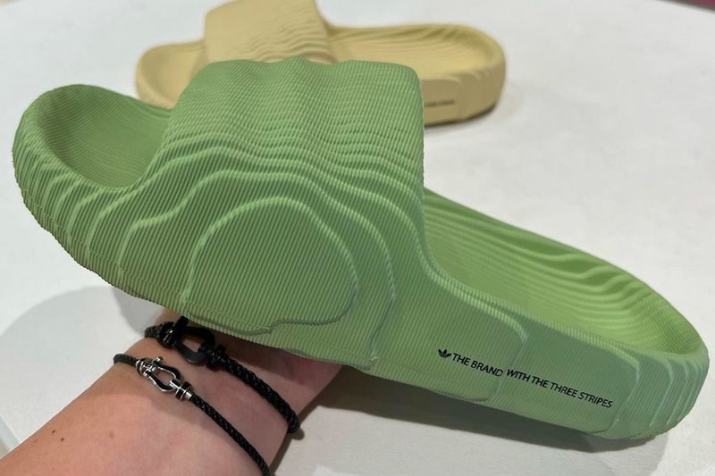 adidas Adilette 22 Slides Cream Matcha Green