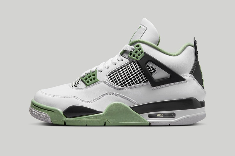 Air Jordan 4 WMNS Womens Seafoam Nike Green White Footwear Sneakers