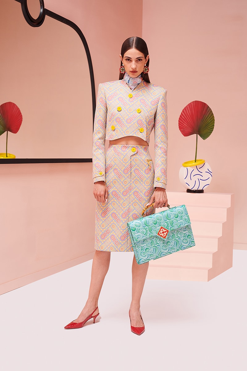 casablanca spring/summer 2022 charaf tajer dresses crop tops skirts bustiers matching sets 