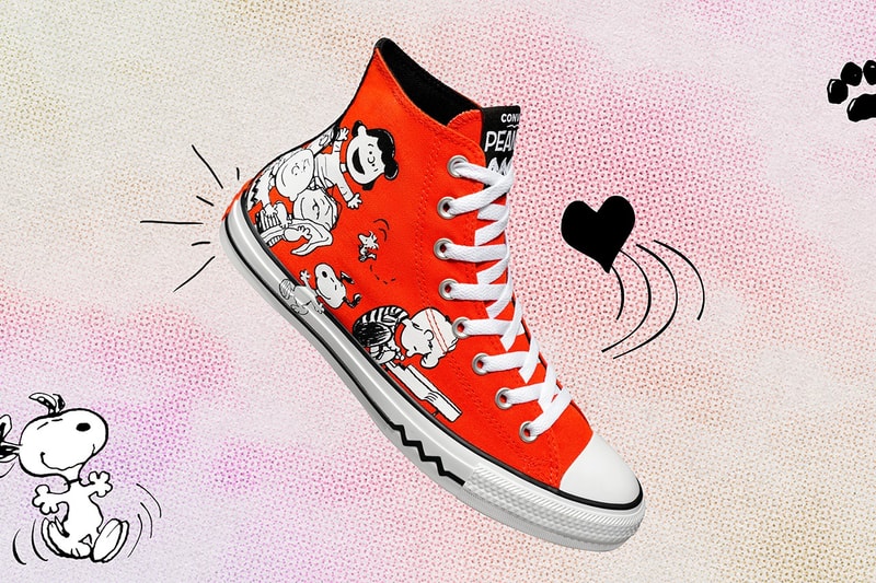 Converse Peanuts Full Collaboration Chuck Taylor High Top Customized Trainers Sneakers