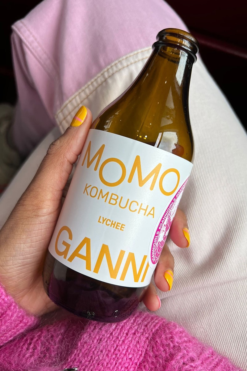 GANNI Momo Kombucha Drink Chelsea Flower Show London Store Bottles 