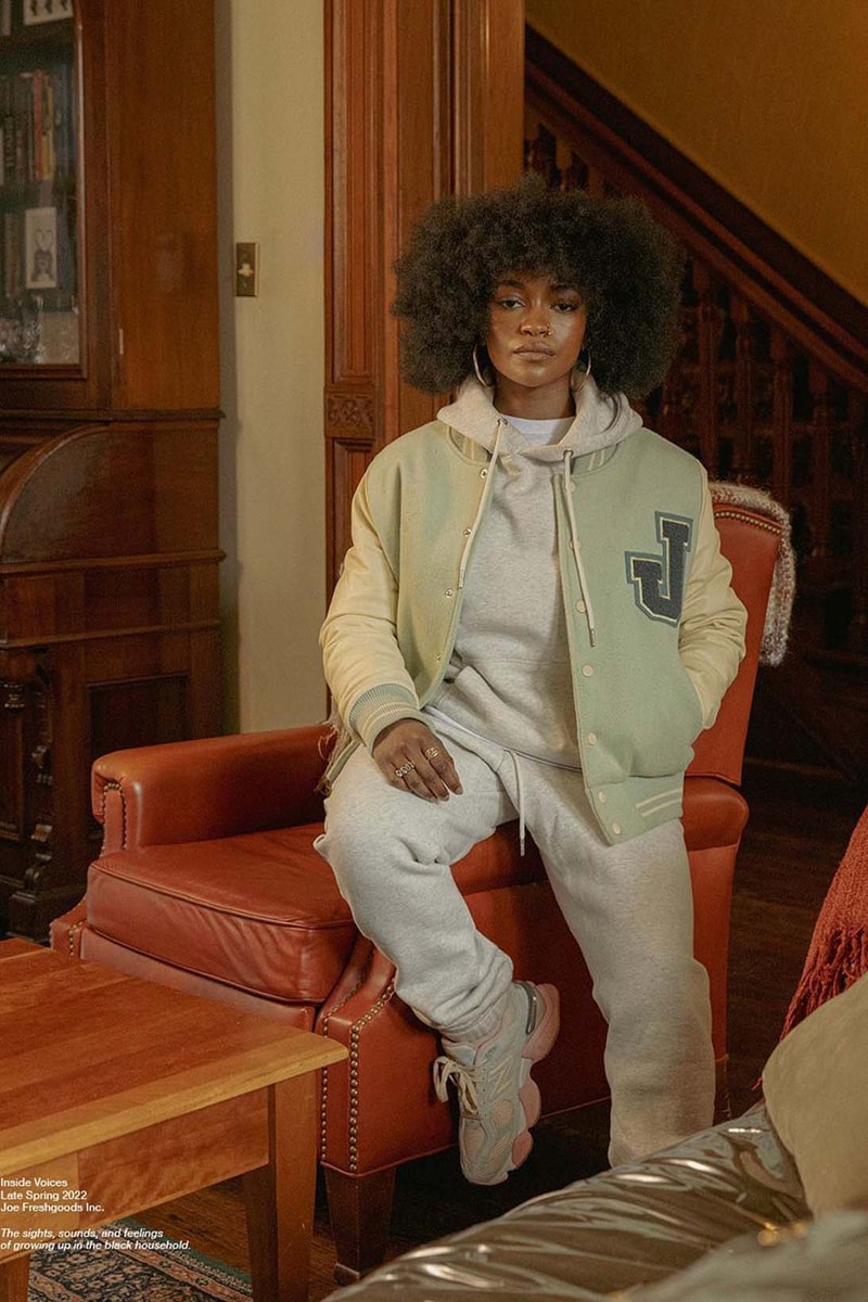 Joe Freshgoods Inside Voices New Balance 9060 Apparel Varsity Letterman Jacket Release Info