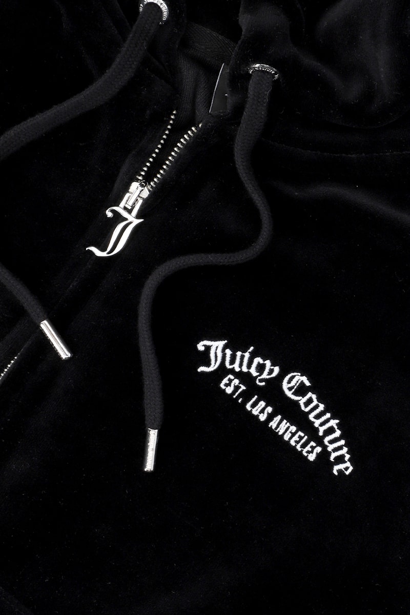 Juicy Couture Velour Tracksuit Embroidered Logo Hoodie Track Bottoms Joggers