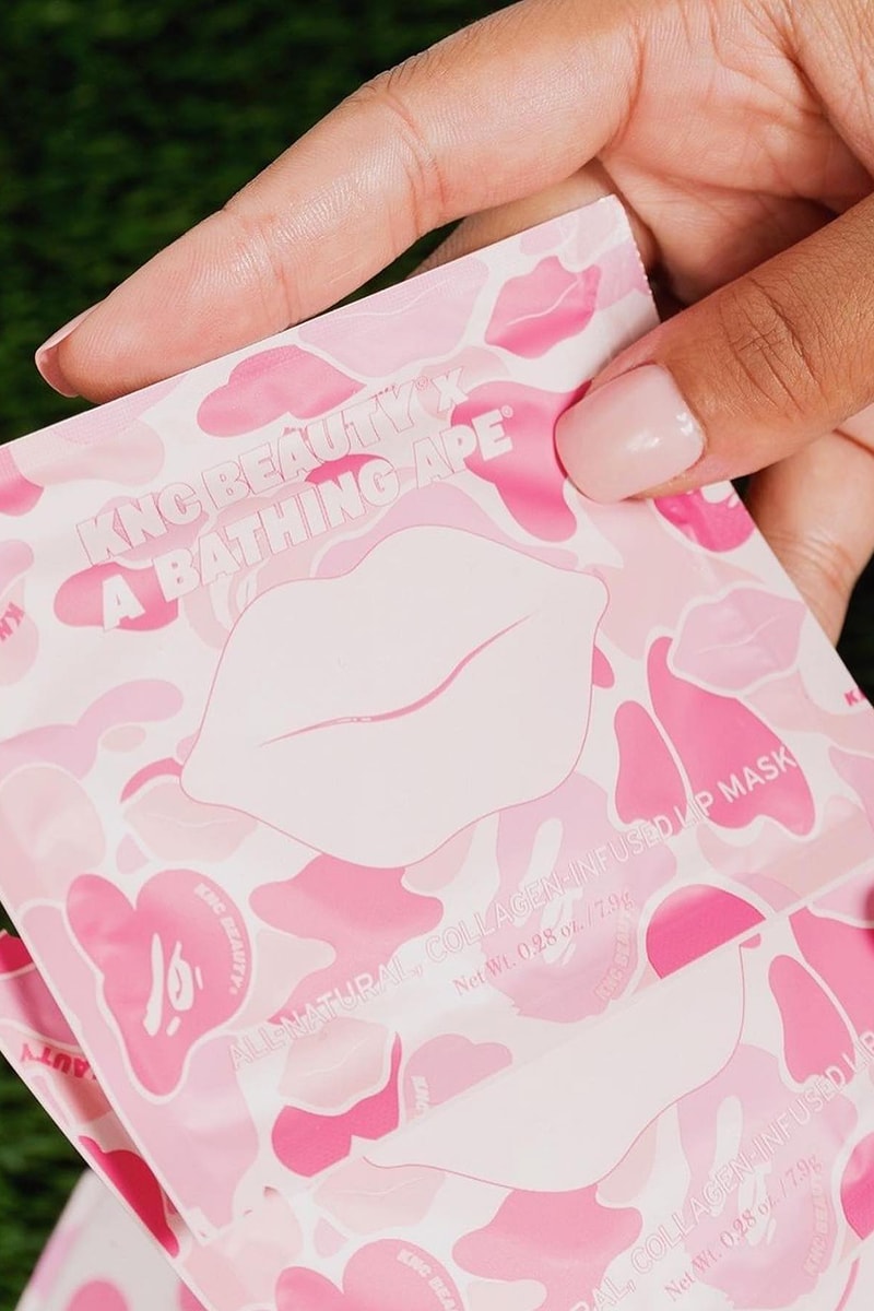 KNC Beauty BAPE Travel Kit Collaboration Restock Kristen Noel Crawley A1 Amenity Pouch Supa Lip Balm All-U-Need Scrub Set Mask 5-Pack