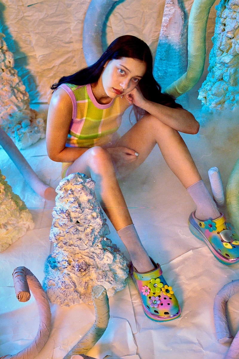 crocs lazy oaf gemma shiels mega crush clog lined classic jibbitz 