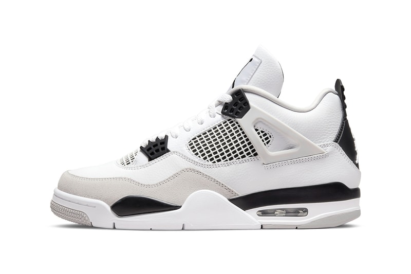 Nike Air Jordan 4 White and Black Sneakers Footwear Shoes Kicks 