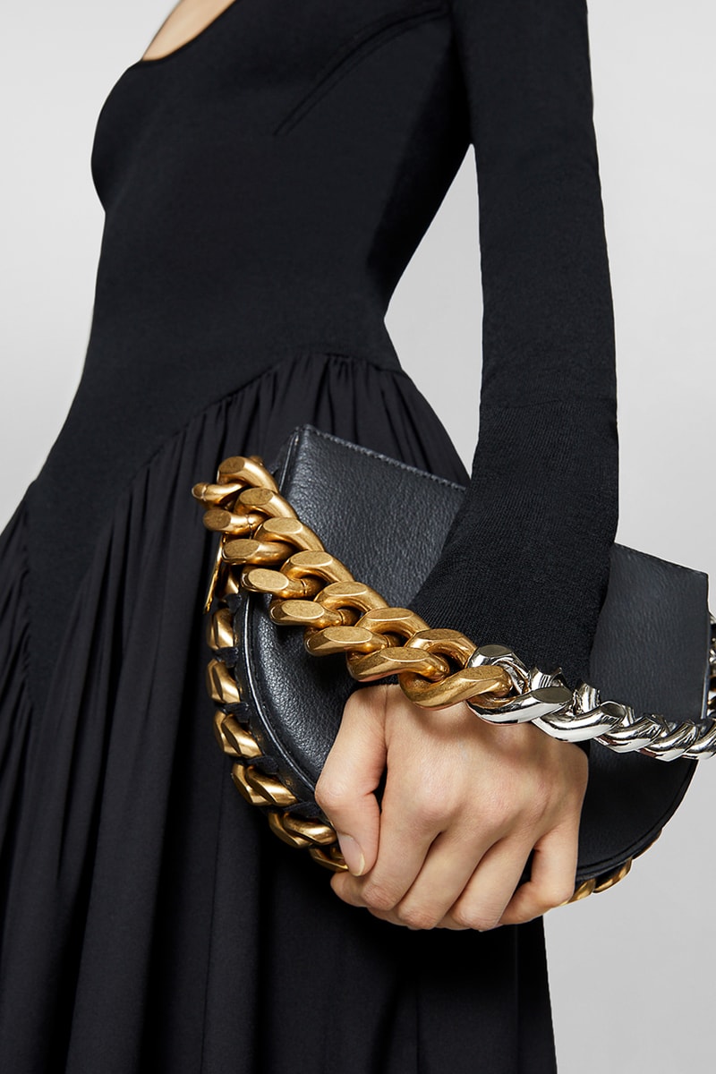 Stella McCartney Frayme Mylo Mushroom Luxury Handbag Chain Gold Silver