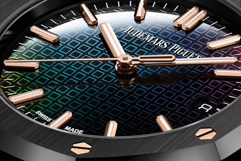 Audemars Piguet Carolina Bucci Royal Oak Selfwinding Black Ceramic Rainbow Dial Watch Images 