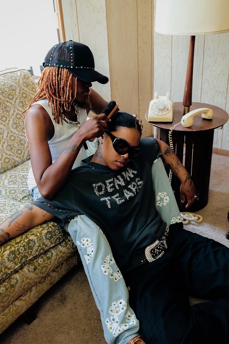 Denim Tears Brand Tremaine Emory Rhinestone Capsule Collection Levi's Jeans Hats Dover Street Market
