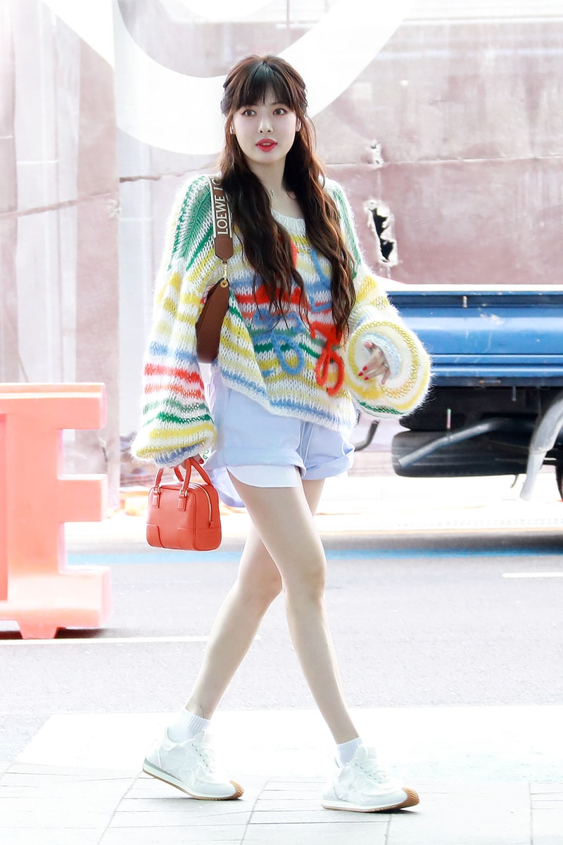 HyunA DAWN Loewe Incheon Airport South Korea Paris Fall Winter Pre-Collection Outfit Images