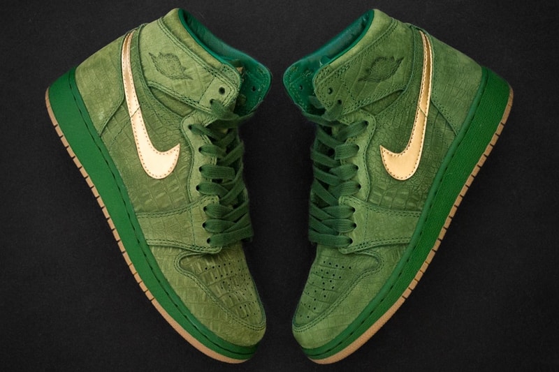 Air Jordan 1 PE Green Croc Metallic Gold Jasmine Jordan