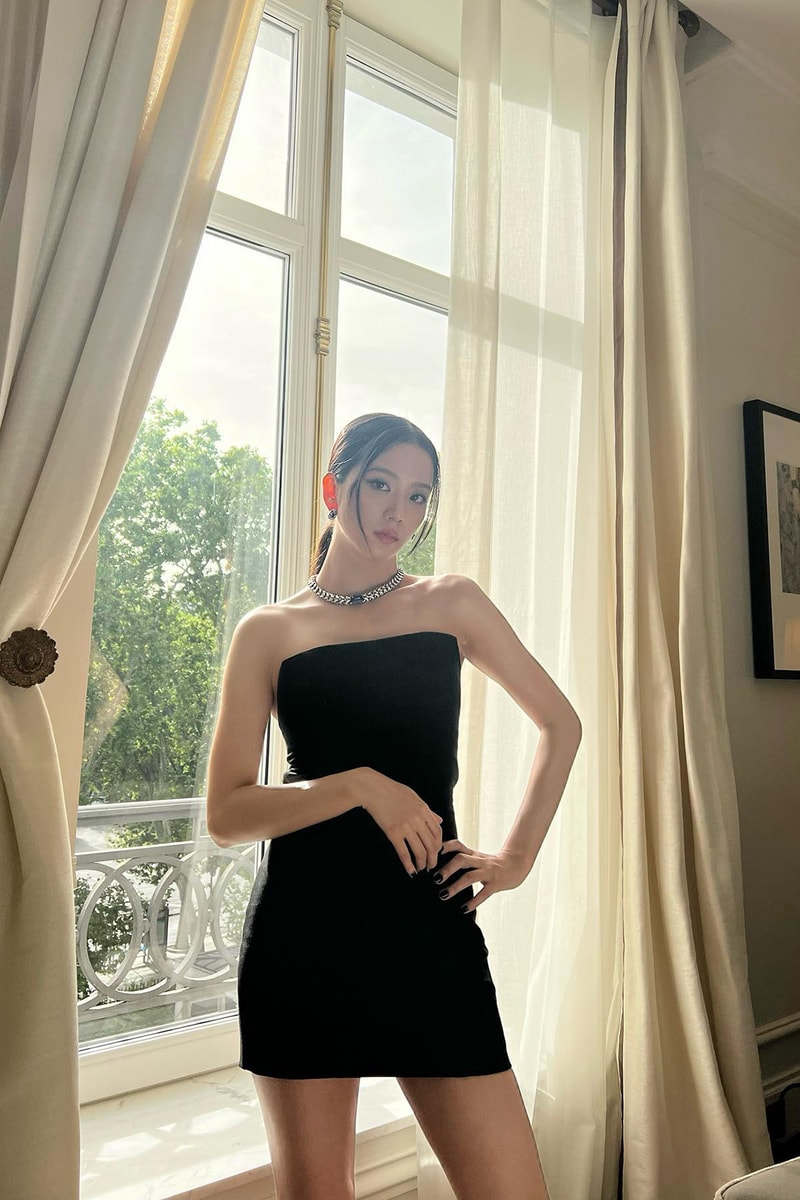 BLACKPINK Jisoo Cartier Gala Spain Black Dress Jewelry