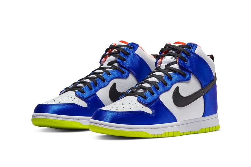 Nike Dunk High Women's Blue Satin Price Release Info