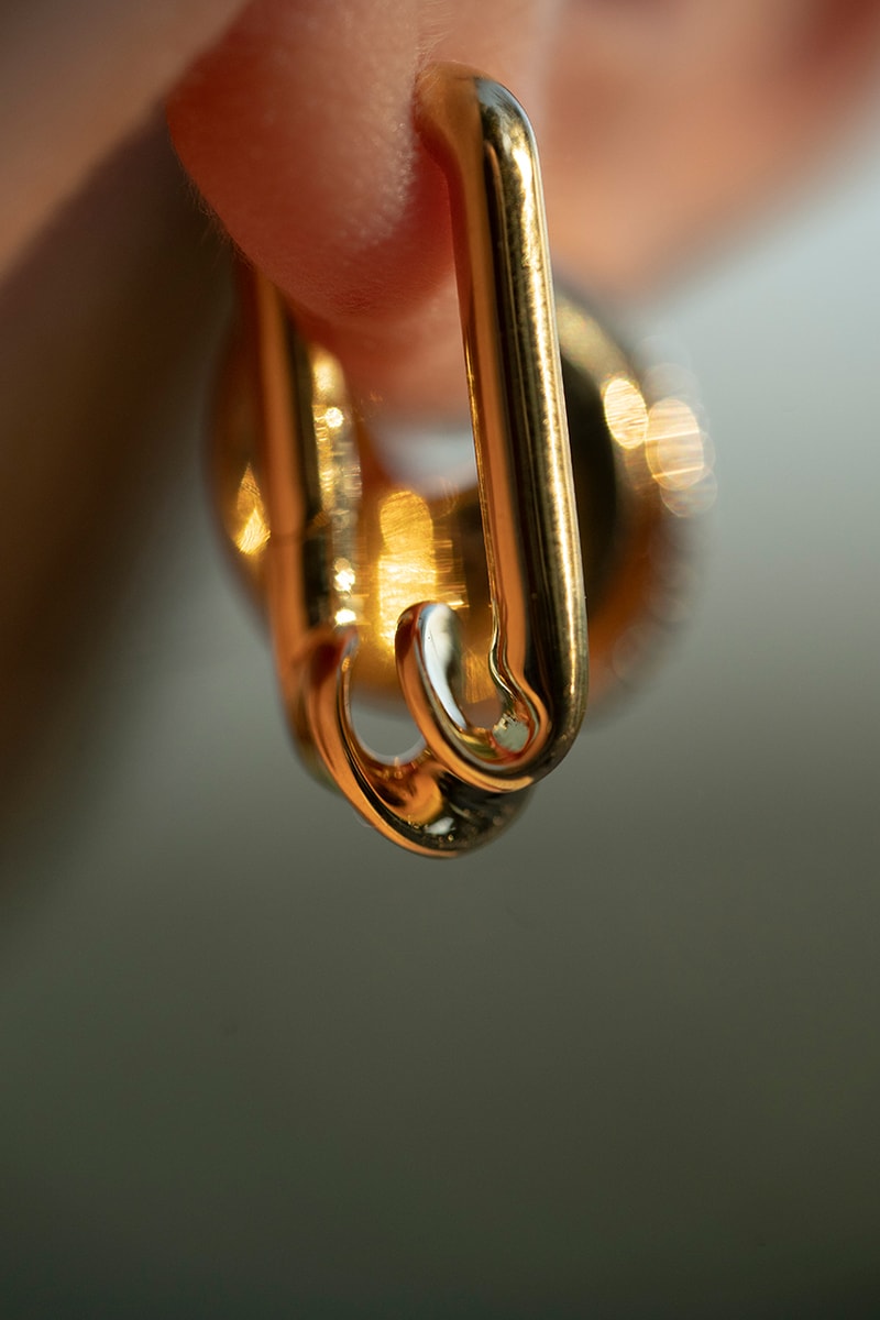 Hunza G Swimwear Brand London Otiumberg Jewelry Jewellery Gold Hoop Earrings