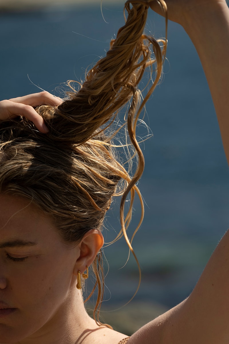 Hunza G Swimwear Brand London Otiumberg Jewelry Jewellery Gold Hoop Earrings