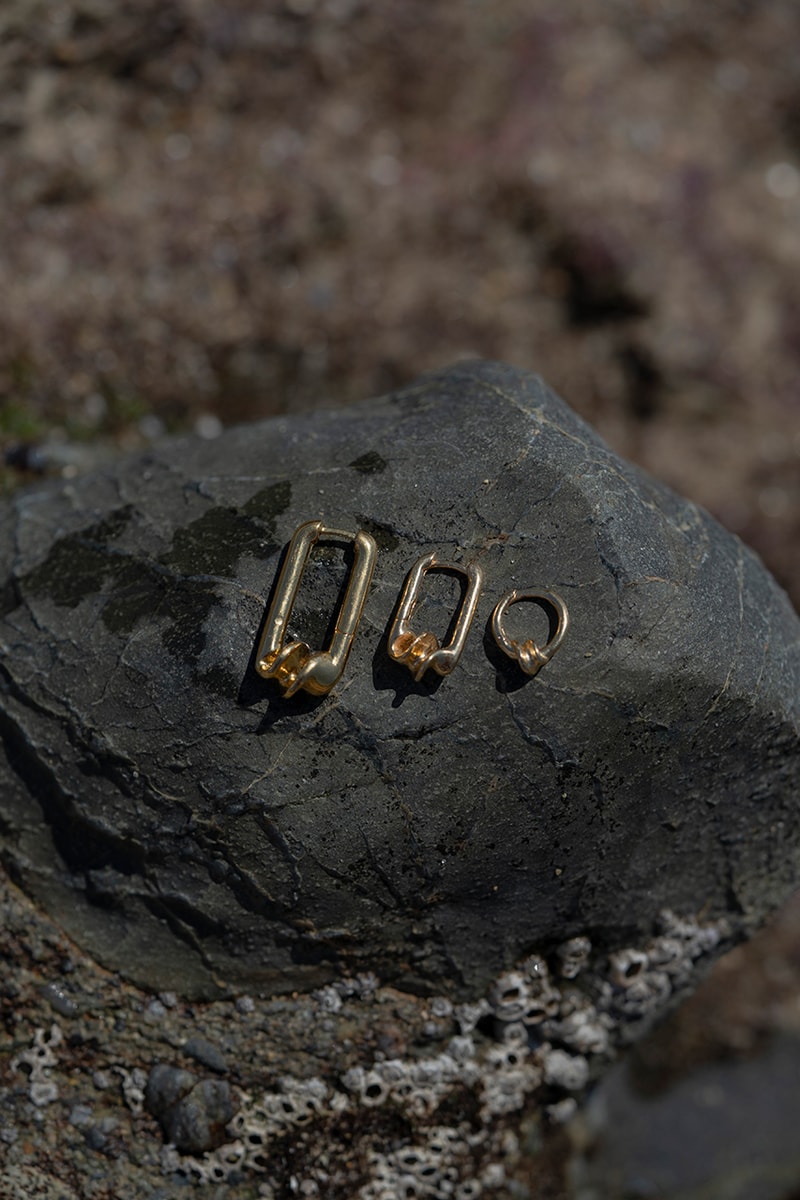 Hunza G Swimwear Brand London Otiumberg Jewelry Jewellery Gold Hoop Earrings