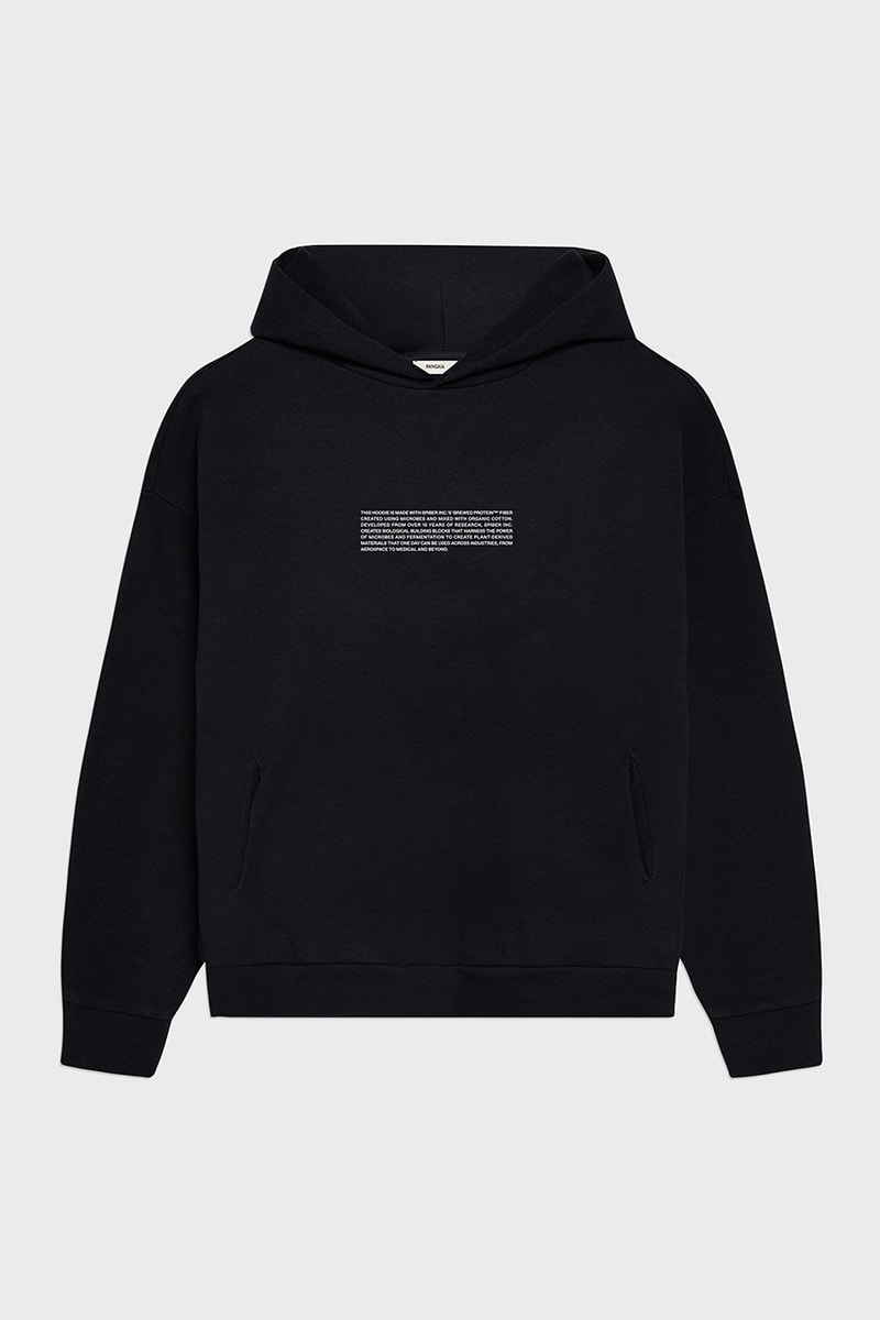 Pangaia Loungewear Black Hoodie Brewed Protein Sustainability Comfort Launch