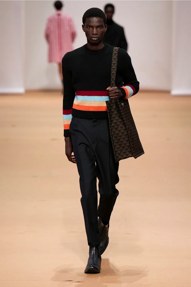 prada spring summer 2023 menswear collection runway show milan fashion week miuccia raf simons