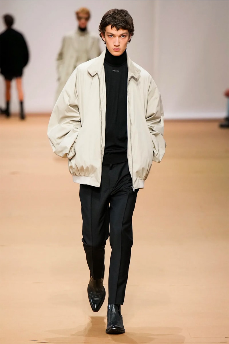 prada spring summer 2023 menswear collection runway show milan fashion week miuccia raf simons