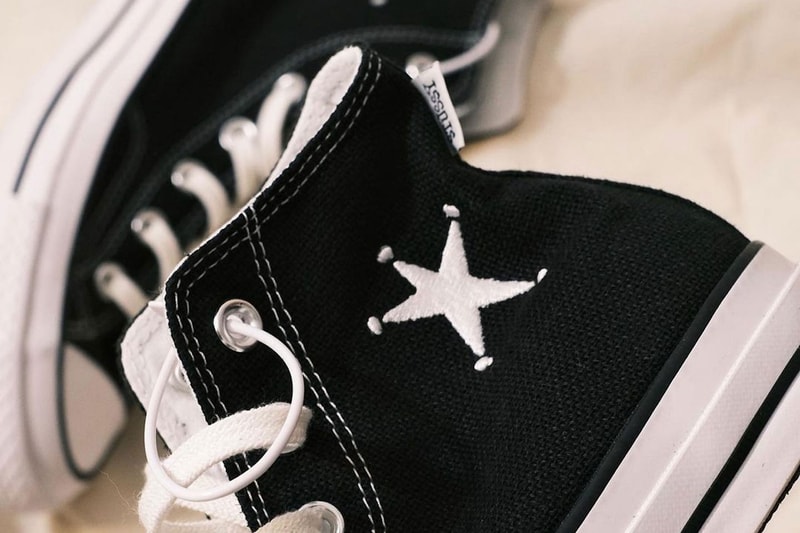 Stussy Converse Chuck 70 Hi Collaboration Sneakers Shoes Kicks Footwear Black White 