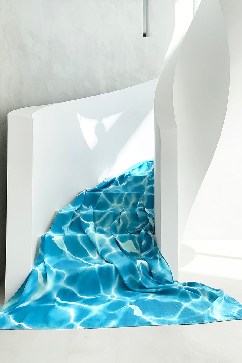 Summerill and Bishop La Piscine Swimming Pool Linen Table Cloth Napkin Collection Summer Table Picnic