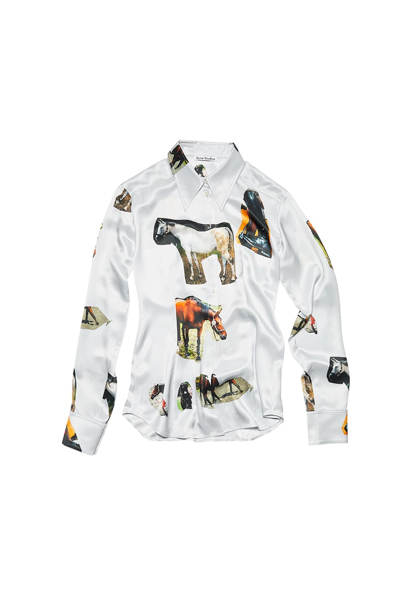 acne studios martin laborde fall winter horse prints dresses scarves t-shirts trousers digital prints artist collaboration
