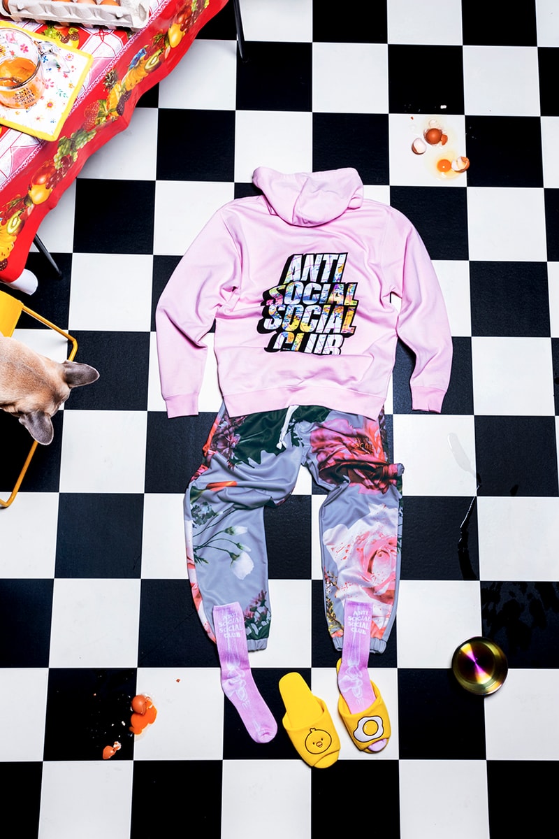 anti social social club fall winter 2022 collection 90s-inspired hoodies fanny packs shorts denim pants socks caps