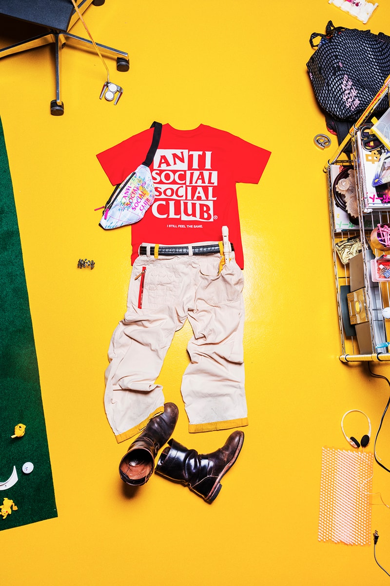 anti social social club fall winter 2022 collection 90s-inspired hoodies fanny packs shorts denim pants socks caps