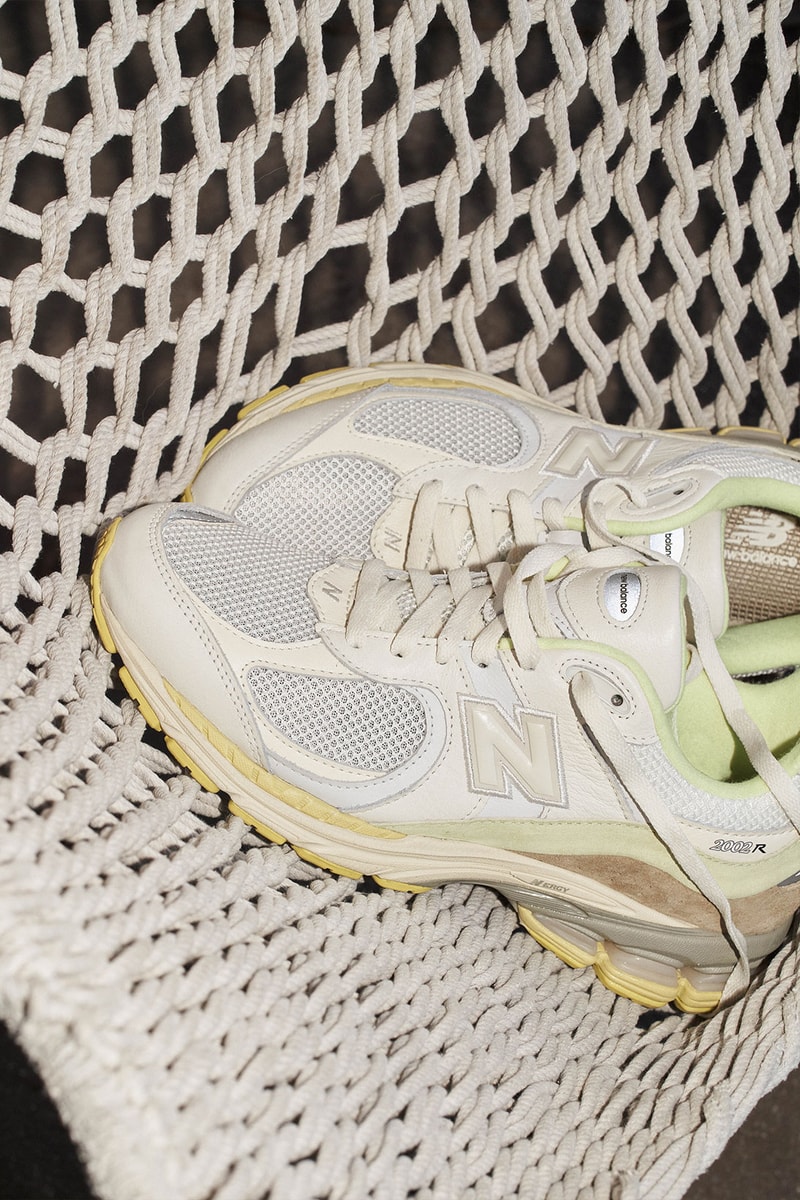 AURALEE New Balance 2002R Collaboration White Yellow Beige Release Date Info