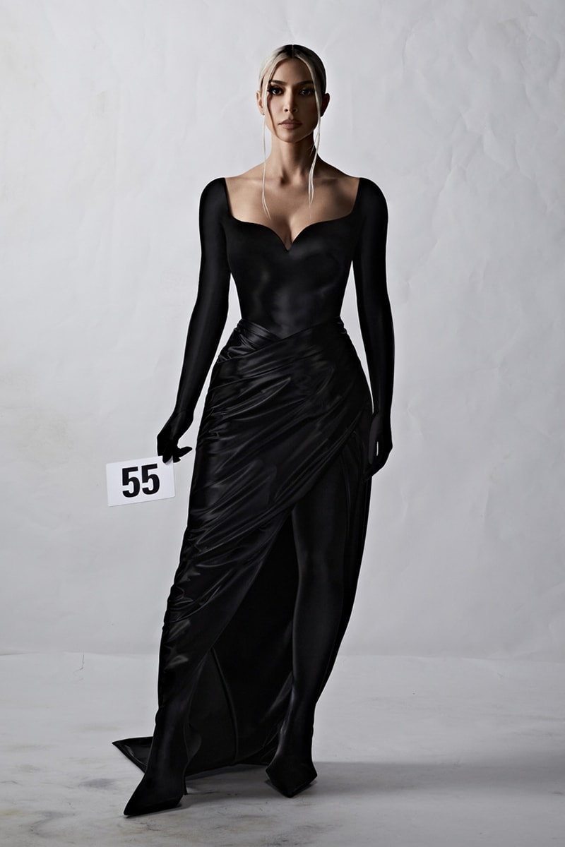 kim kardashian in long black dress Kim Kardashian Black Deep V-neck Form-fitting Evening Dress 2019 amfAR New  York Gala