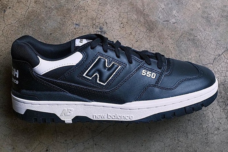 COMME des GARÇONS Homme New Balance 550 Collaboration Black Sneakers Release Images