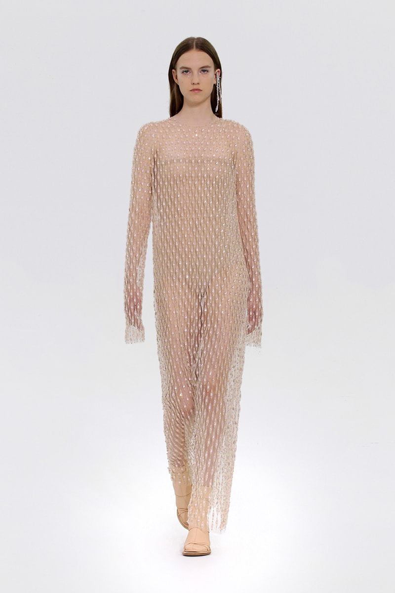 black crane mesh dress Crane Mesh Long Sleeve Sheer Dress