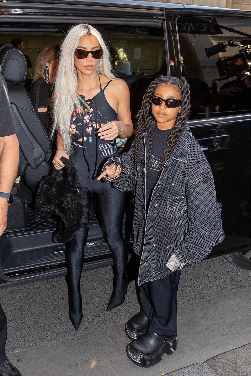 Kim Kardashian North West Paris Couture Fashion Week Street Style Kanye West Jacket Images