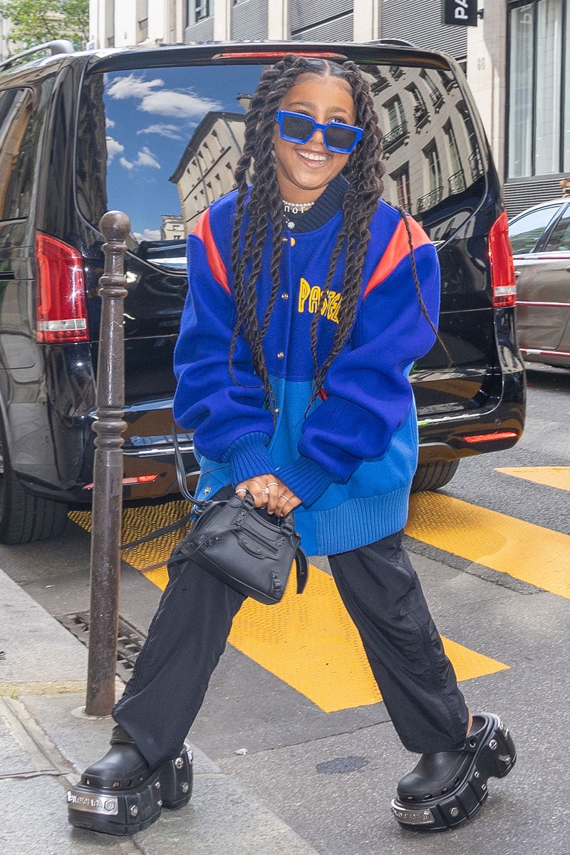Kim Kardashian North West Paris Couture Fashion Week Street Style Kanye West Jacket Images